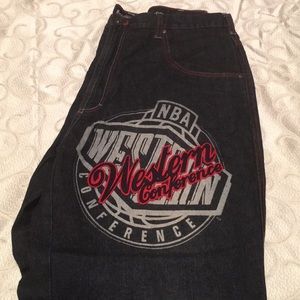 Men’s 38 Unk NBA western conference denim jeans